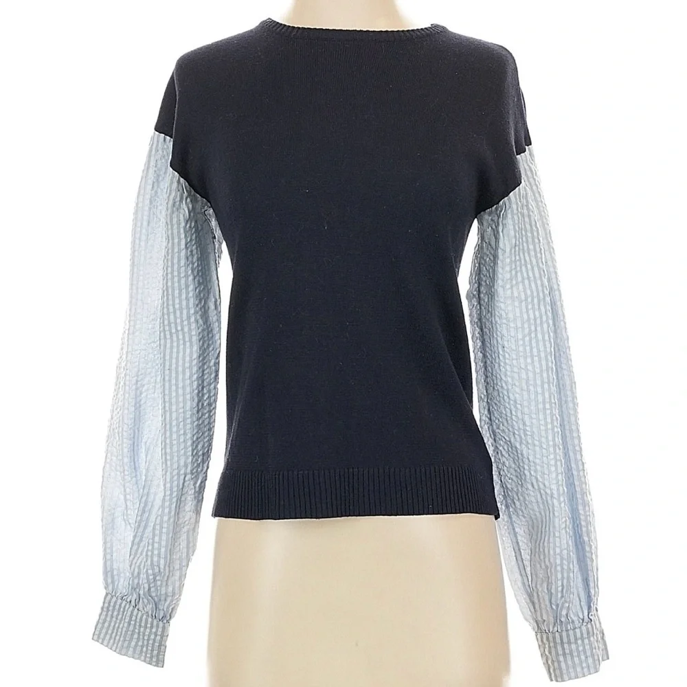 English Factory Navy Knit Top SzS